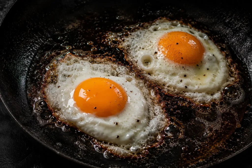 Eating Eggs Fried in Low-Quality Oils